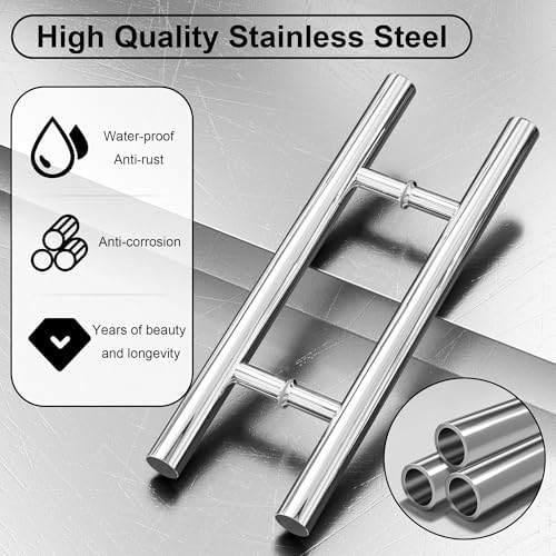 Durable Polished Chrome Shower Door Handle