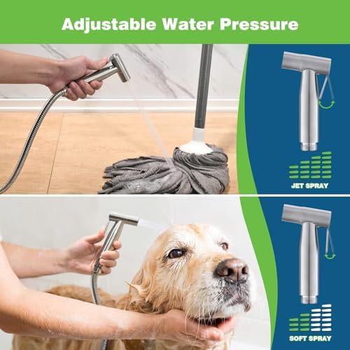 Fekivasy 3-Piece Stainless Steel Bidet Set