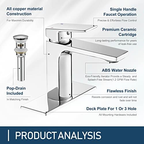 Modern Chrome Single-Handle Bathroom Faucet