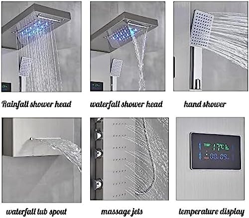 Massager Jets LED Light Waterfall Shower Head Upgrade Your Bathroom Experience