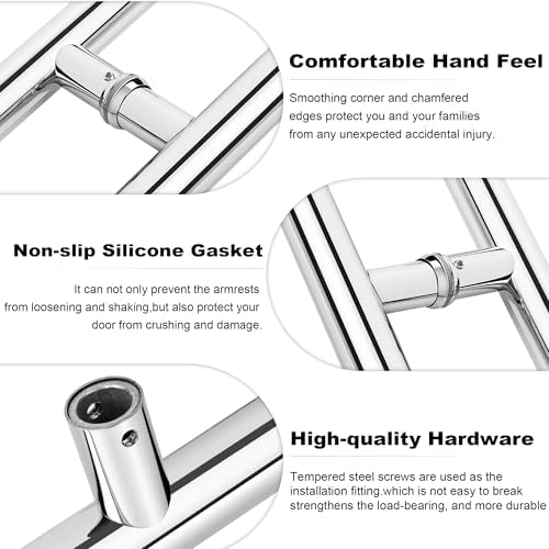 Durable Polished Chrome Shower Door Handle