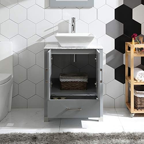 24 Gray Bathroom Vanity with Sink Combo