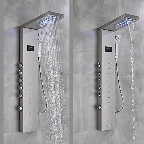 Massager Jets LED Light Waterfall Shower Head Upgrade Your Bathroom Experience