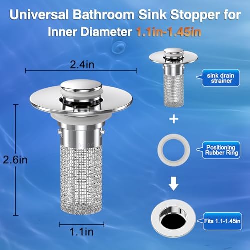Ergonomic Design Bath Sink Drain Strainer by TopmeiUP