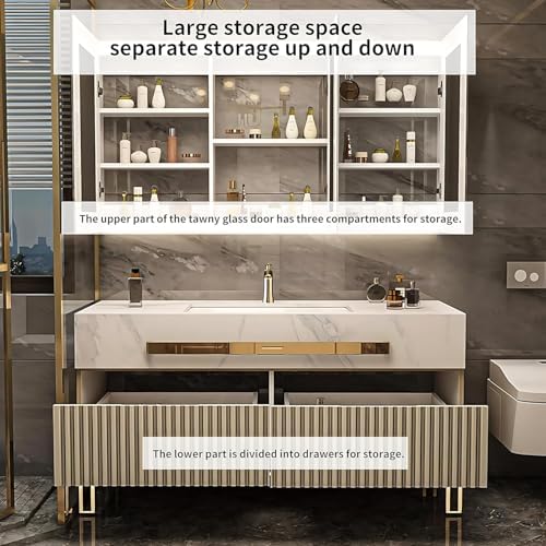 Double Sink Vanity with Smart LED Mirror
