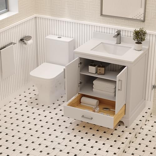 Stylish 30-Inch White Vanity